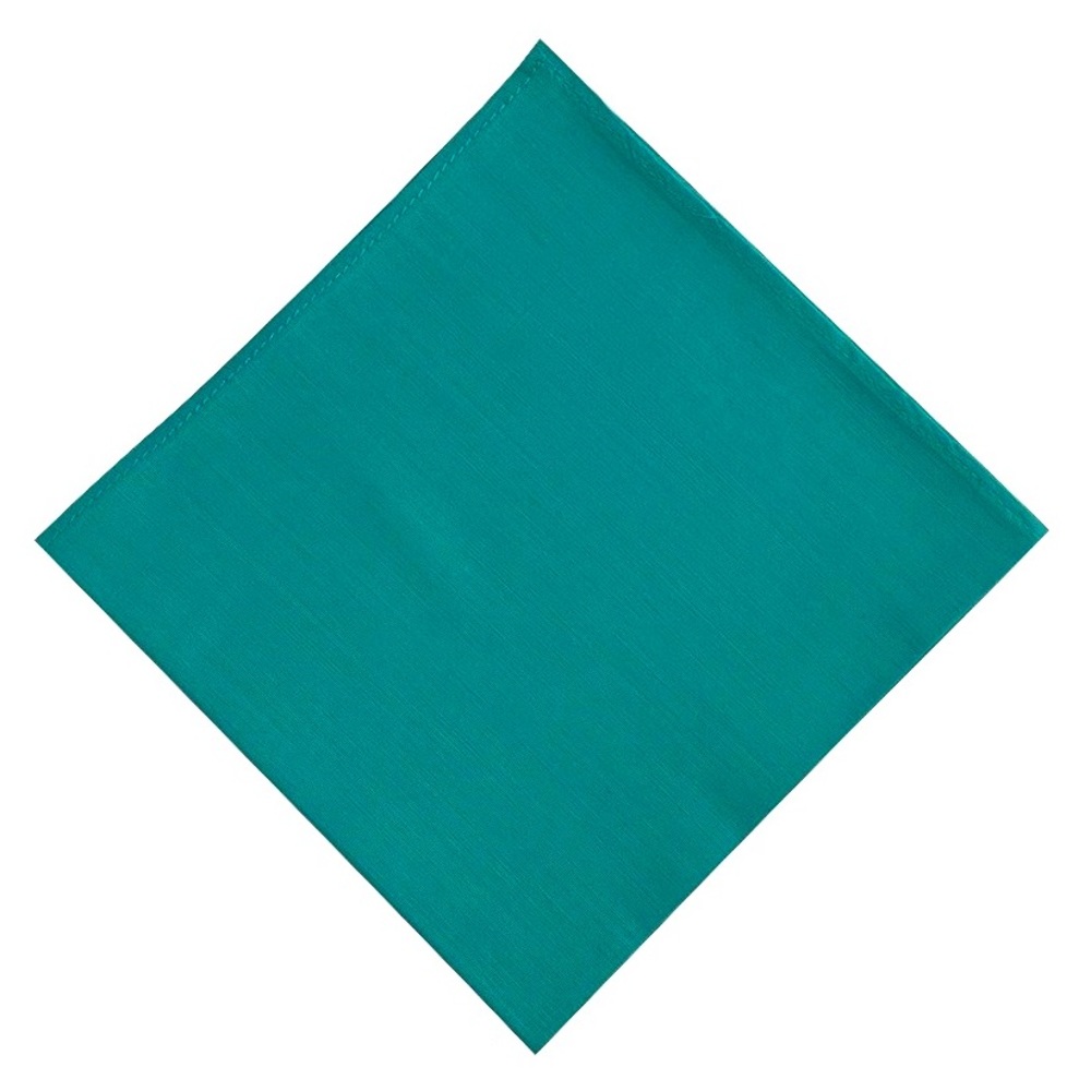 Teal Silk Pocket Square Handkerchief